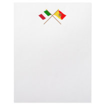Italy and Sicilia crossed flags