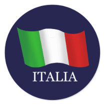 Italy Best seller wavy flag for Italians Stickers