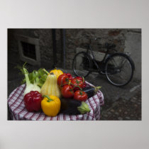 Italy, Brescia Province, Gargnano. Table with 2