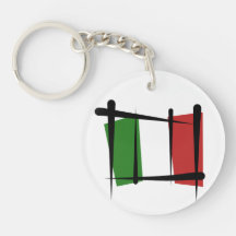 Italy Brush Flag Acrylic Key Chains