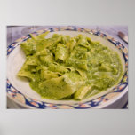 Italy, Camogli. Plate of pasta with pesto