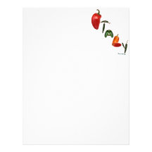 Italy Chili Peppers Customized Letterhead