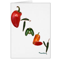 Italy Chili Peppers Greeting Cards