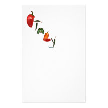 Italy Chili Peppers Personalized Stationery