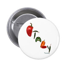 Italy Chili Peppers Pinback Buttons