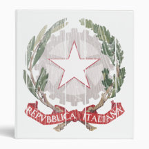 Italy Coat Of Arms 3 Ring Binder