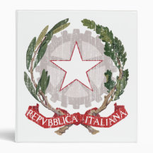 Italy Coat Of Arms 3 Ring Binders