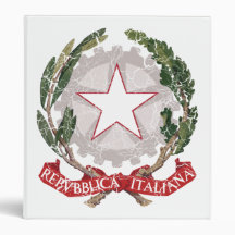 Italy Coat Of Arms Vinyl Binder