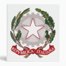 Italy Coat Of Arms Vinyl Binder