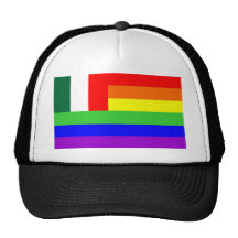 italy country gay proud rainbow flag homosexual trucker hats