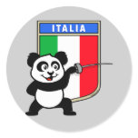 Italy Fencing Panda Sticker