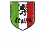 Italy Flag Crest Grey T-Shirt