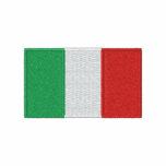 Italy flag embroidered men's t-shirt