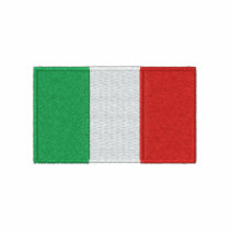 Italy flag embroidered men's t-shirt