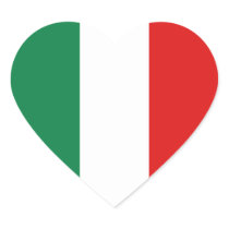 Italy Flag Heart Sticker