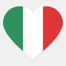 Italy Flag Heart Sticker