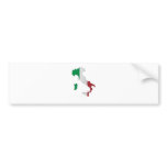 Italy Flag Map bumper stickers