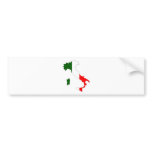 Italy Flag Map full size bumper stickers