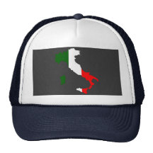 Italy flag map mesh hats