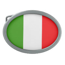 Italy flag oval belt buckles