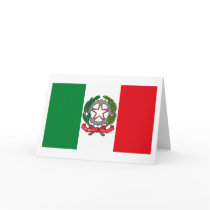 Italy Flag w COA Greeting Card