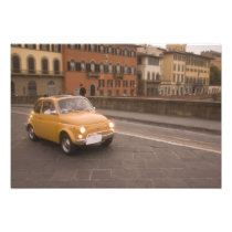 Italy, Florence. Fiat 800 Rally crosses Arno