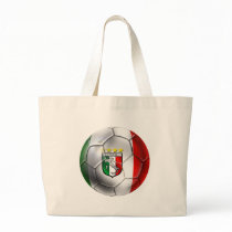 Italy Forza Azzurri Calcio Soccer Ball flag Canvas Bags