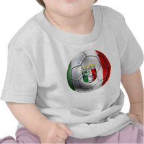 Italy Forza Azzurri Calcio Soccer Ball flag T Shirts