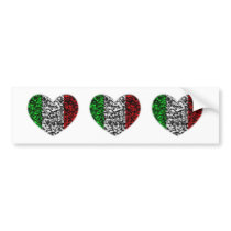 Italy Heart Bumper Sticker