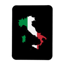 Italy in Flag Colours Vinyl Magnets