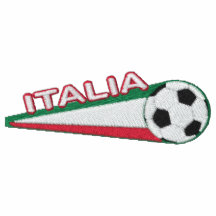Italy italia Embroidered stripes and ball Embroidered Polo Shirt