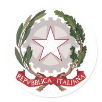 Italy, Italy Round Sticker