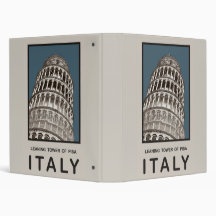 Italy Leaning Tower of Pisa Vinyl Binder