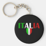 Italy logo flag of Italy shield for Italians Key Chains