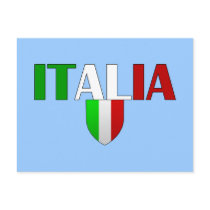 Italy logo flag of Italy shield for Italians Postcard