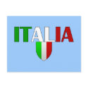 Italy logo flag of Italy shield for Italians postcards