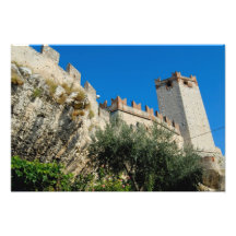 Italy, Malcesine, Lake Garda, Castle Scaligero Art Photo