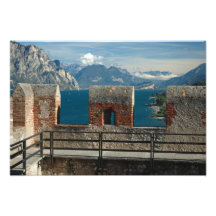 Italy, Malcesine, view from castle of Lake Photo Art