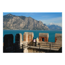 Italy, Malcesine, view from castle tower of Art Photo