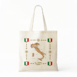 Italy Map + Flags Bag