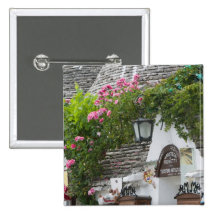 Italy, Puglia, Alberobello, Terra dei Trulli, Pinback Button