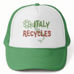 Italy Recycles Green Retro Hat