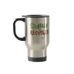 Italy Recycles Reusable Stainless Steel Travel Mug