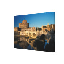 Italy, Rome, Castel Sant'Angelo and river Canvas Prints