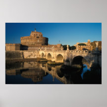 Italy, Rome, Castel Sant'Angelo and river Poster