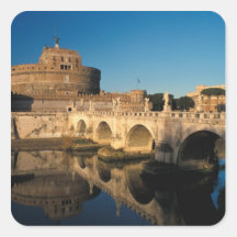 Italy, Rome, Castel Sant'Angelo and river Square Stickers