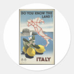 Italy Round Sticker