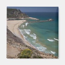 Italy, Sardinia, Buggerru. Buggerru beach and Magnet