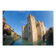 Italy, Sirmione, Lake Garda, the Scaliger Photographic Print