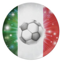 Italy soccer flag plate